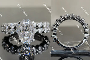 Doveggs round moissanite/lab grown diamond band(wedding band only)-2.5mm band width