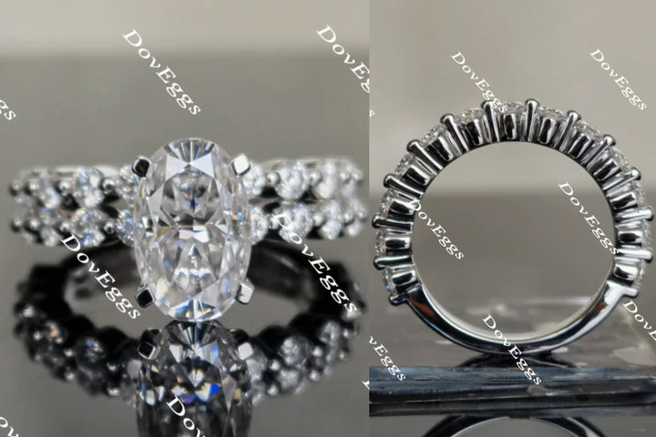 Doveggs round moissanite/lab grown diamond band(wedding band only)-2.5mm band width - DovEggs-Seattle