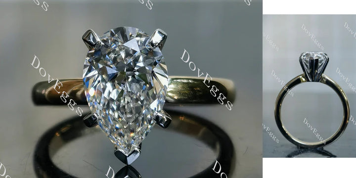 Doveggs solitaire pave engagement ring semi-mount only(Exclusively to DovEggs Stones) - DovEggs-Seattle