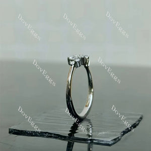Doveggs round pave moissanite/lab grown diamond accents wedding band-2mm band width