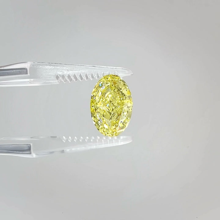 DovEggs 3.09ct oval fancy vivid yellow VVS2-LAB GROWN DIAMOND-EV726569740