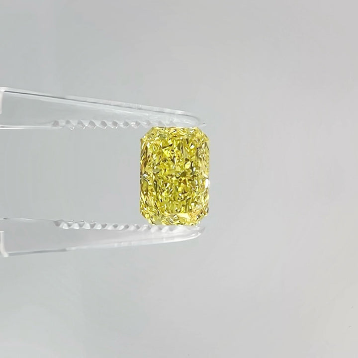 DovEggs 2.00ct radiant fancy vivid yellow VS1-LAB GROWN DIAMOND-EVD764695277