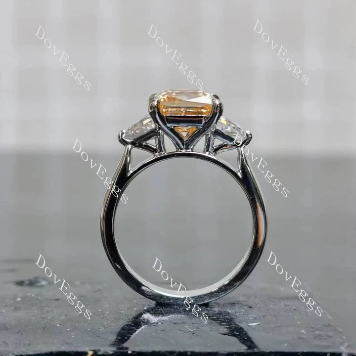 Doveggs pave three stones engagement ring only semi-mount only(Exclusively to DovEggs Stones)