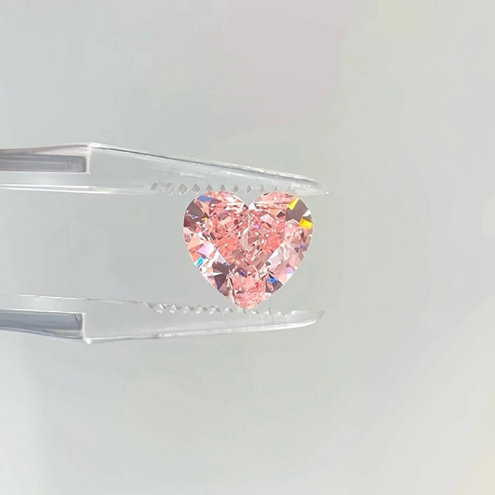 DovEggs 3.41ct heart fancy vivid pink VVS2-LAB GROWN DIAMOND-EVD713525538