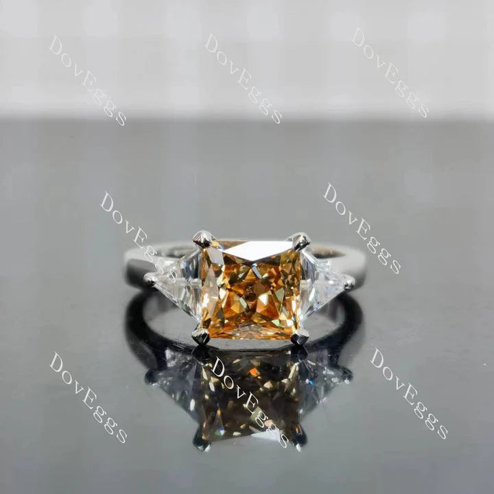 Doveggs pave three stones engagement ring only semi-mount only(Exclusively to DovEggs Stones)