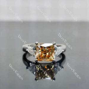 Doveggs pave three stones engagement ring only semi-mount only(Exclusively to DovEggs Stones)