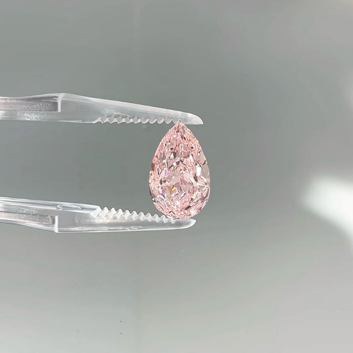 DovEggs 3.69ct pear fancy vivid pink VS1-LAB GROWN DIAMOND-EVD804603408