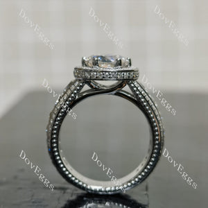 (size 6.5) Doveggs sterling silver 2ct Round moissanite engagement ring