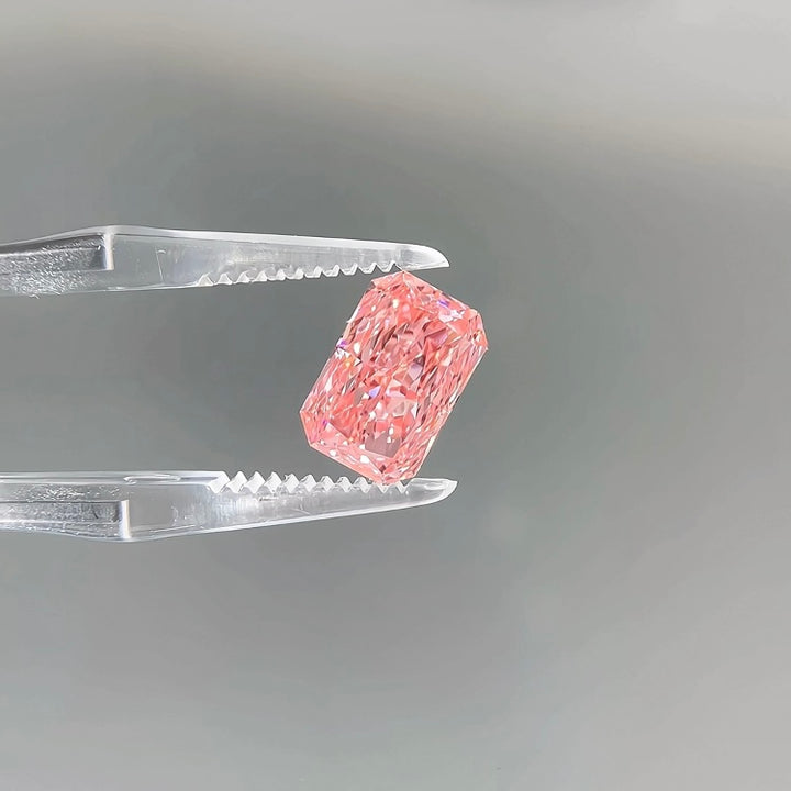 DovEggs 3.40ct radiant fancy vivid pink VS1-LAB GROWN DIAMOND-EVD795645758