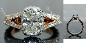 Cushion Halo Split Shanks Lab Grown Diamond