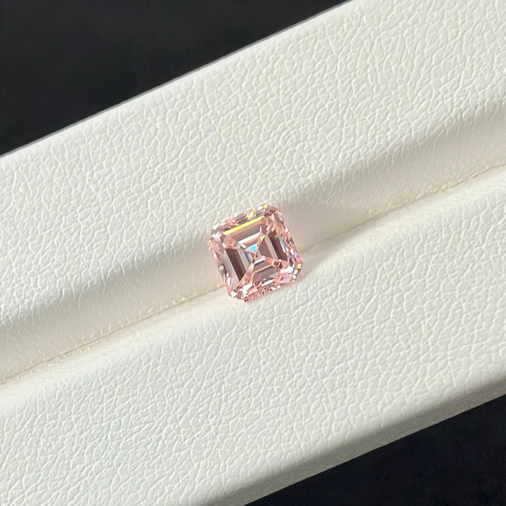 DovEggs 1.00ct asscher fancy vivid pink VVS2-LAB GROWN DIAMOND-EVD6207018449