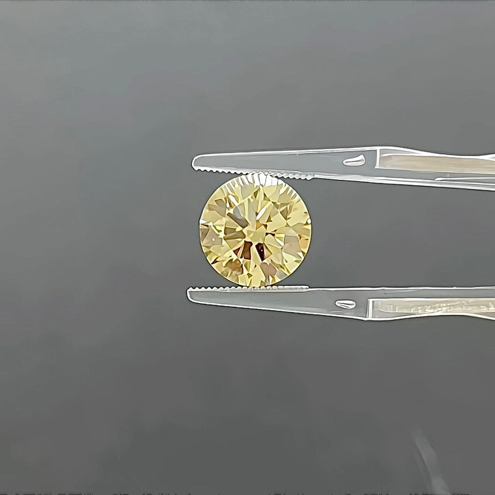 DovEggs 5.06ct round fancy intense yellow VS2-LAB GROWN DIAMOND-K27208