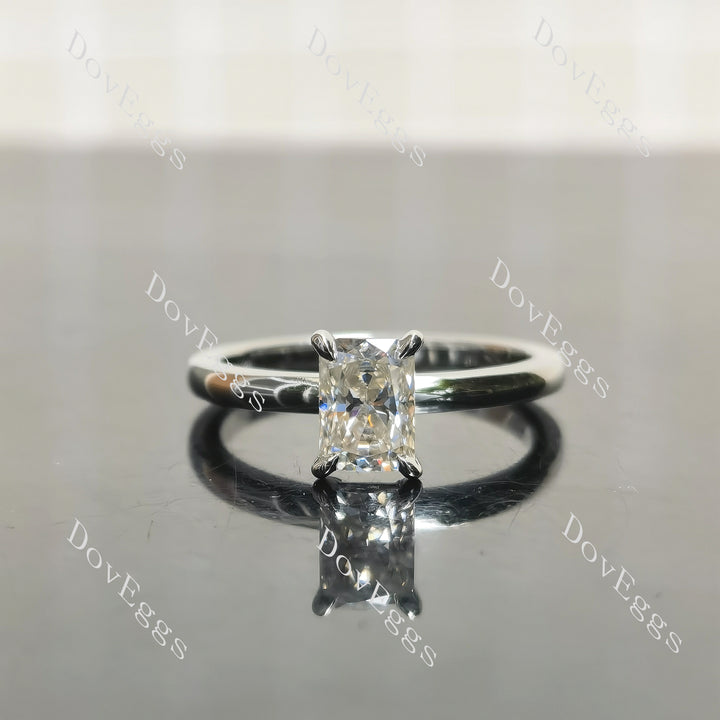 (size 5) Doveggs sterling silver 1ct Radiant moissanite engagement ring