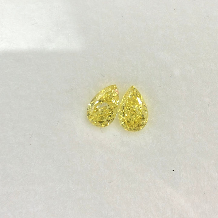 DovEggs 0.77ct pear fancy vivid yellow VS1-LAB GROWN DIAMOND-EVD6206017397