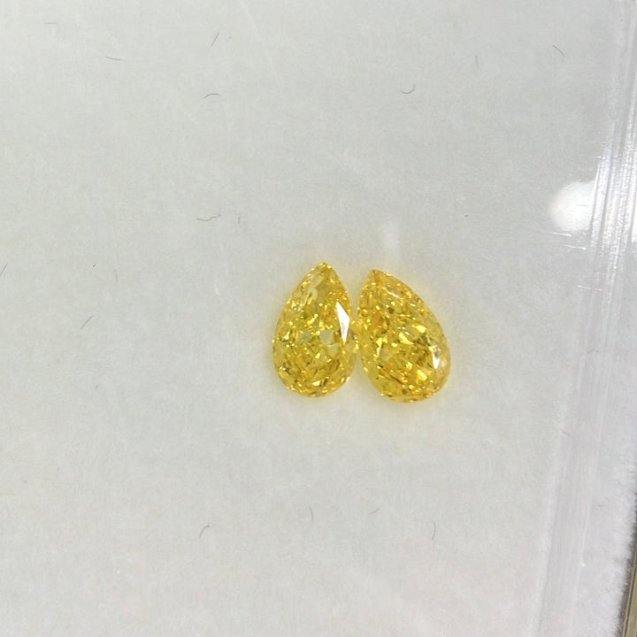 DovEggs 0.74ct pear fancy intense yellow VVS2-LAB GROWN DIAMOND-EVD6206017435