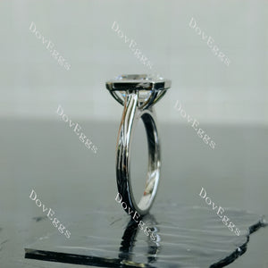 Doveggs Elizabeth Taylor Krupp Cut bezel solitaire moissanite engagement ring