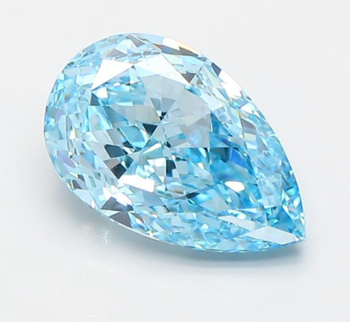 DovEggs 2.52ct pear fancy vivid blue VS1-LAB GROWN DIAMOND-EVD812629435