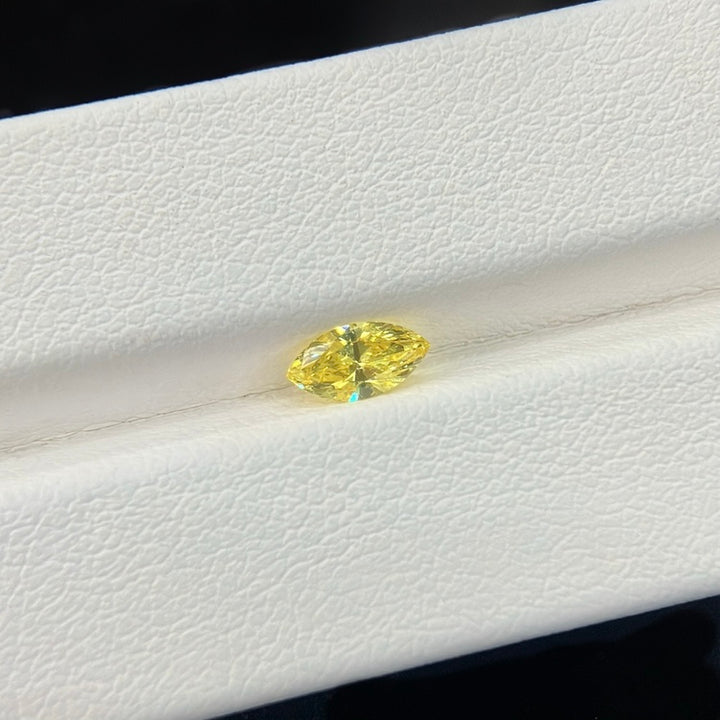 DovEggs 0.39ct marquise fancy vivid yellow VVS2-LAB GROWN DIAMOND-EVD6206017300