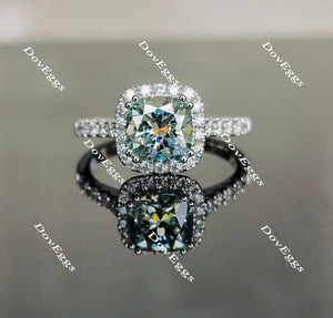 DovEggs cathedral halo pave engagement ring only semi-mount only(Exclusively to DovEggs Stones)