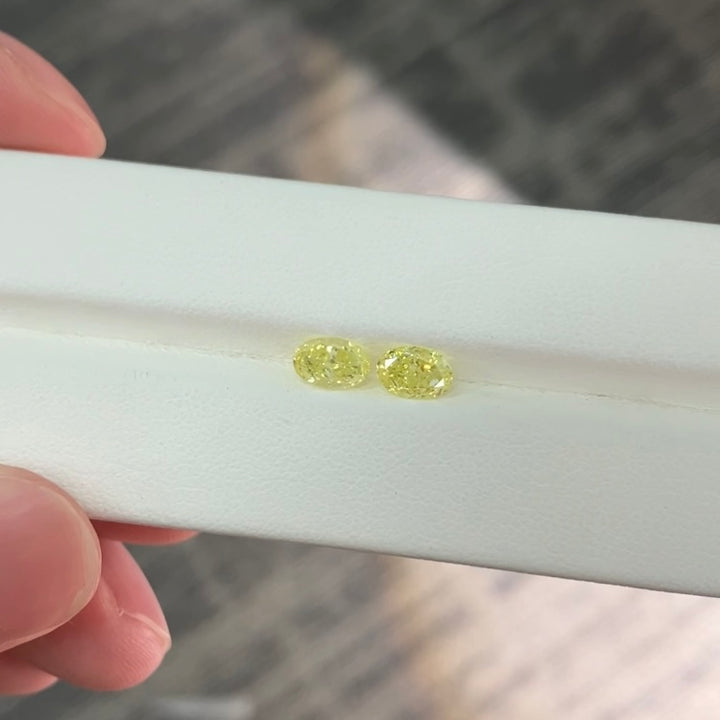 DovEggs 0.50ct oval fancy intense yellow VS1-LAB GROWN DIAMOND-EVD6206017527