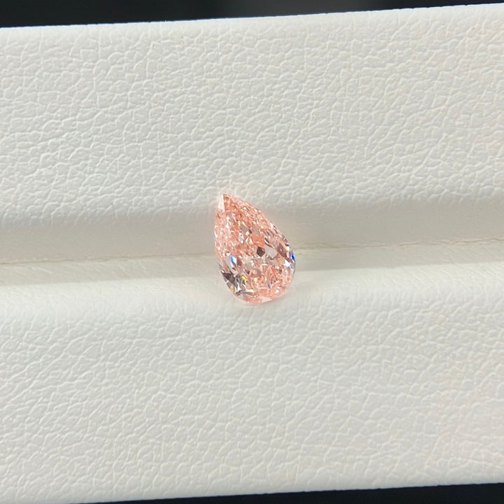 DovEggs 0.55ct pear fancy vivid pink VS1-LAB GROWN DIAMOND-EVD6206017120