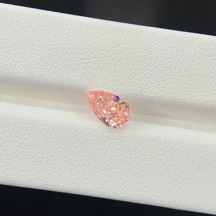 DovEggs 0.91ct pear fancy vivid pink VS1-LAB GROWN DIAMOND-EVD6206017125