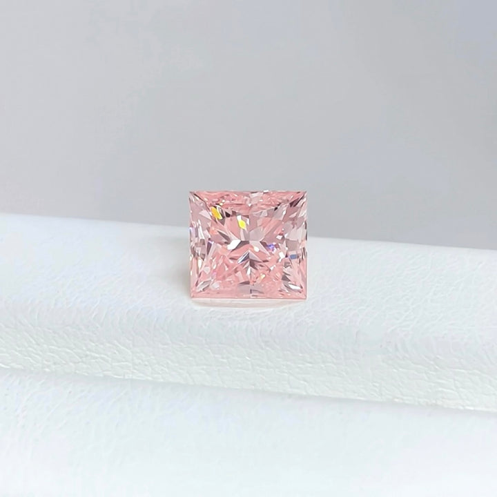DovEggs 3.51ct princess fancy vivid pink VS1-LAB GROWN DIAMOND-EVD804663617