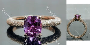 elongated cushion solitaire textured colored gem