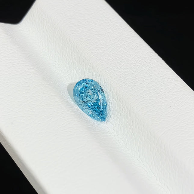 DovEggs 1.06ct pear fancy vivid blue VVS2-LAB GROWN DIAMOND-EVD812629434