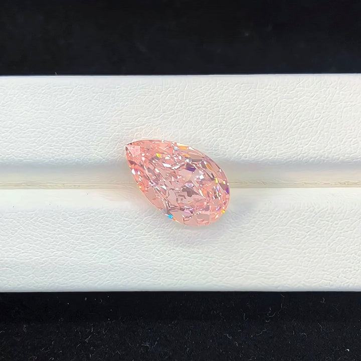 DovEggs 6.01ct pear fancy vivid pink VVS2-LAB GROWN DIAMOND-EVD809685236