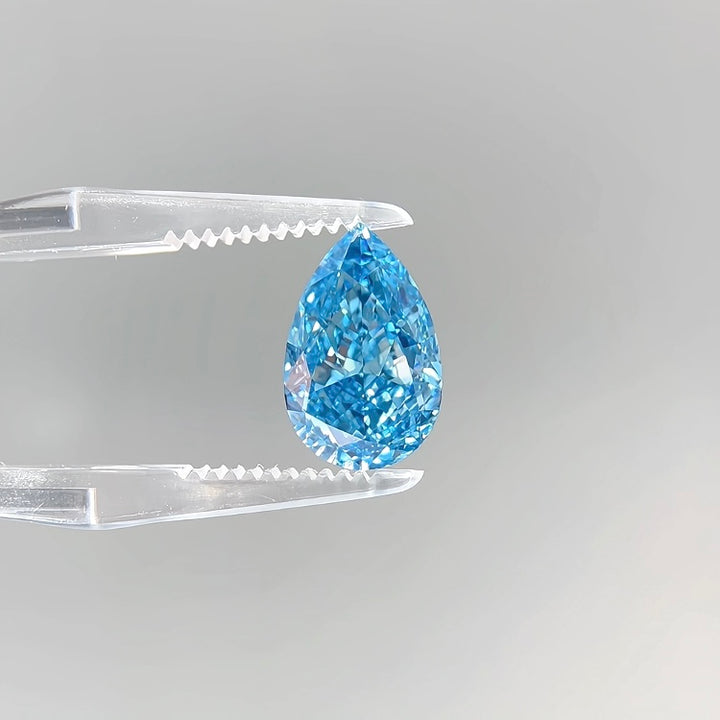 DovEggs 5.01ct pear fancy vivid blue VS1-LAB GROWN DIAMOND-EVD821674761