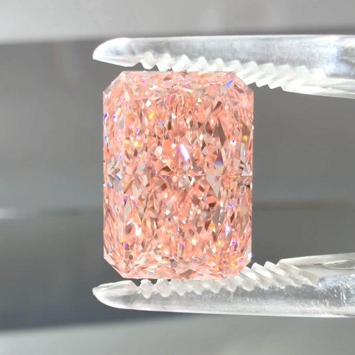 DovEggs 6.52ct radiant fancy vivid pink VS1-LAB GROWN DIAMOND-EVD817653070