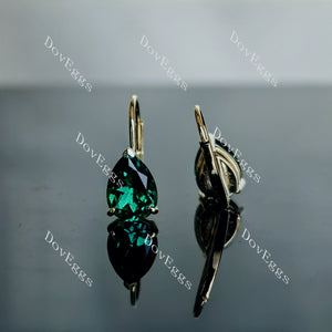 Doveggs pear solitaire colored gem earrings for women