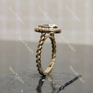 Group Order halo all shape all color available moissanite/colored gem engagement ring