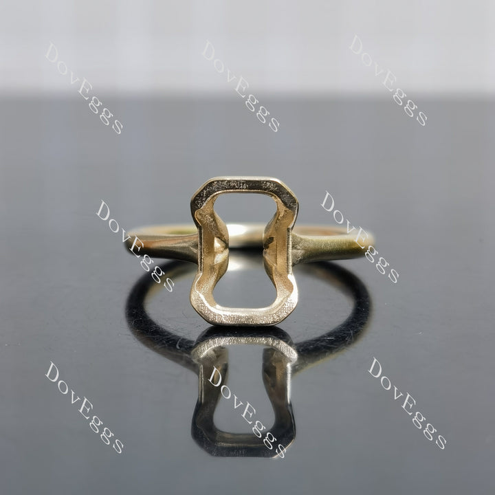Doveggs bezel solitaire engagement ring semi-mount only(Exclusively to DovEggs Stones) - DovEggs-Seattle