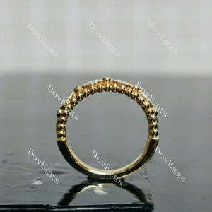 (size 3.5) Doveggs 18K yellow gold 0.2cttw princess lab grown diamond wedding band