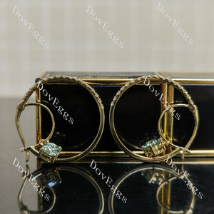 Alma Delia round  colored moissanite/lab grown diamond hoop earrings