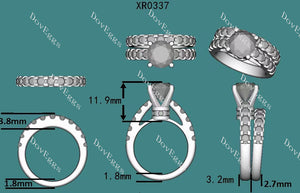 Doveggs round moissanite/lab grown diamond wedding band-2.7mm band width