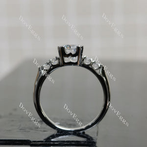 (size 6.25) Doveggs sterling silver 1ct round moissanite engagement ring