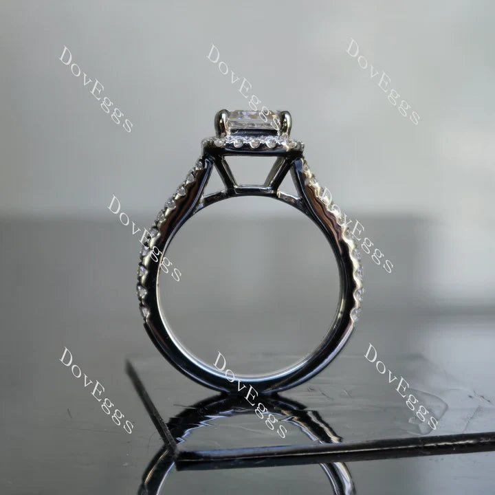 Doveggs split shank pave engagement ring only semi-mount only(Exclusively to DovEggs Stones)