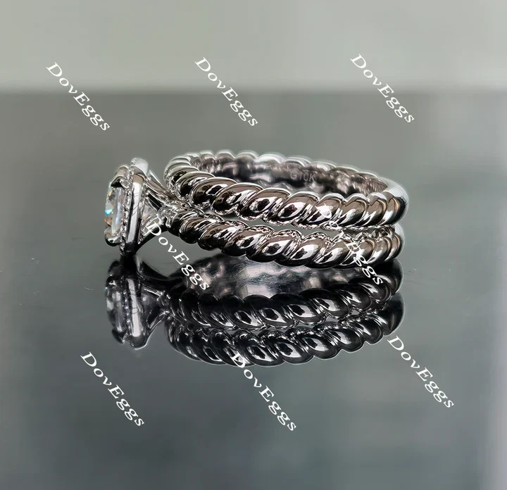 Group Order braided circle plain wedding band-3mm band width(Wedding Band Only)