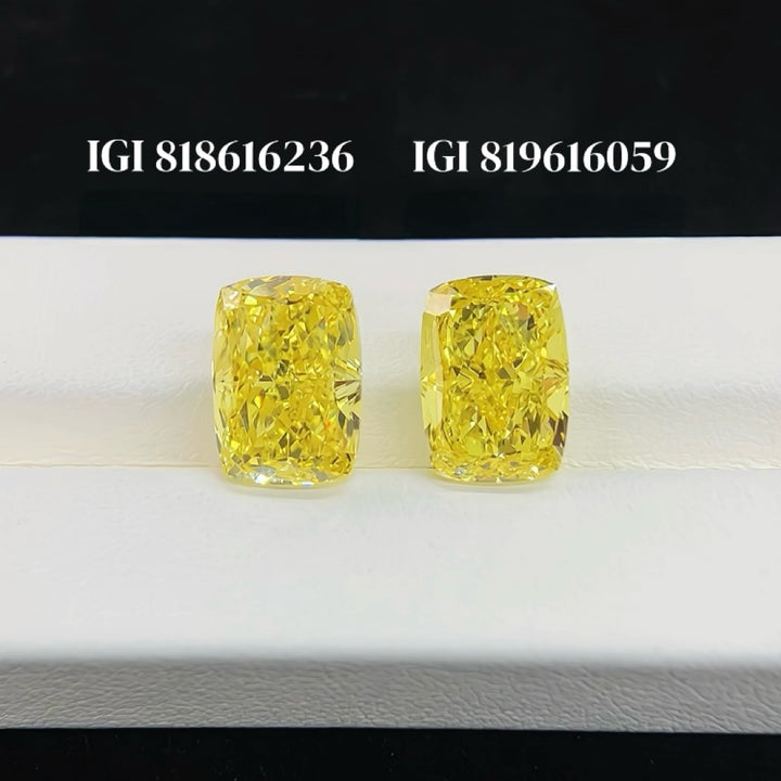 DovEggs 5.03ct cushion fancy vivid yellow VS2-LAB GROWN DIAMOND-EVD818616236