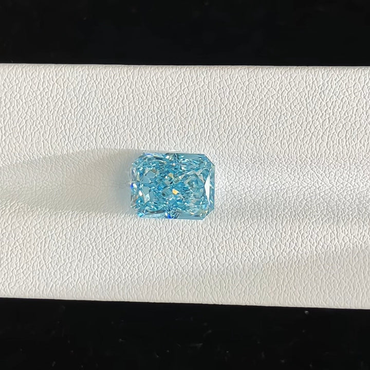 DovEggs 5.14ct radiant fancy vivid blue VS1-LAB GROWN DIAMOND-EVD819650114