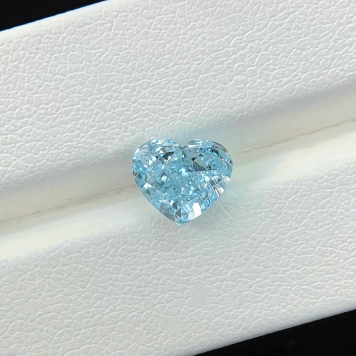 DovEggs 1.50ct heart fancy vivid blue VS1-LAB GROWN DIAMOND-EVD821695948