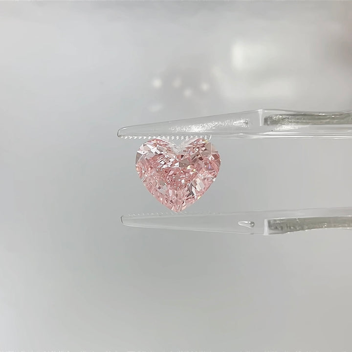 DovEggs 5.01ct heart fancy vivid pink VS1-LAB GROWN DIAMOND-K27226