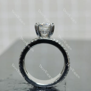 (size 6) Doveggs sterling silver 2ct cushion moissanite engagement ring