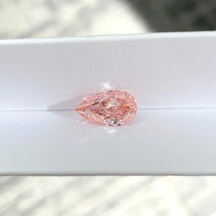 DovEggs 2.01ct pear fancy vivid pink VS1-LAB GROWN DIAMOND-EVD804663684
