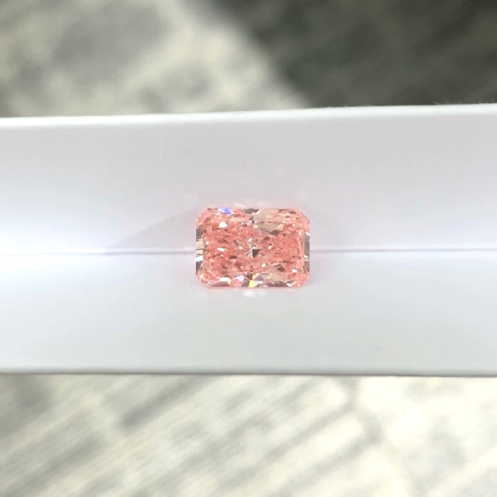 DovEggs 3.03ct radiant fancy vivid pink VVS2-LAB GROWN DIAMOND-EVD815632706