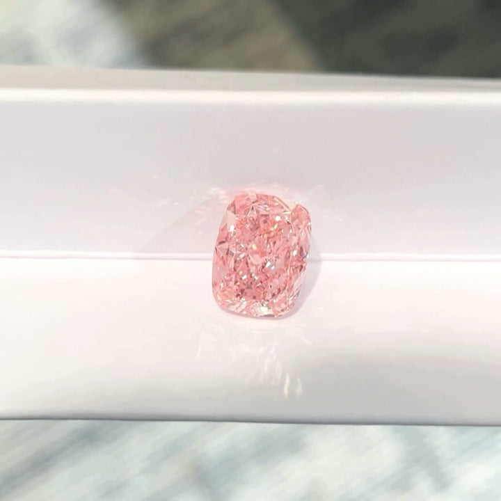 DovEggs 3.02ct cushion fancy vivid pink VS1-LAB GROWN DIAMOND-EVD789630145