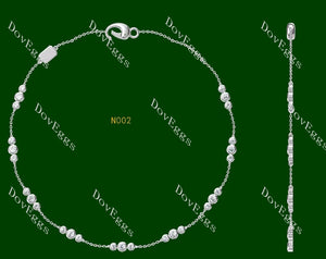 Doveggs round bezel moissanite/lab grown diamond bracelet